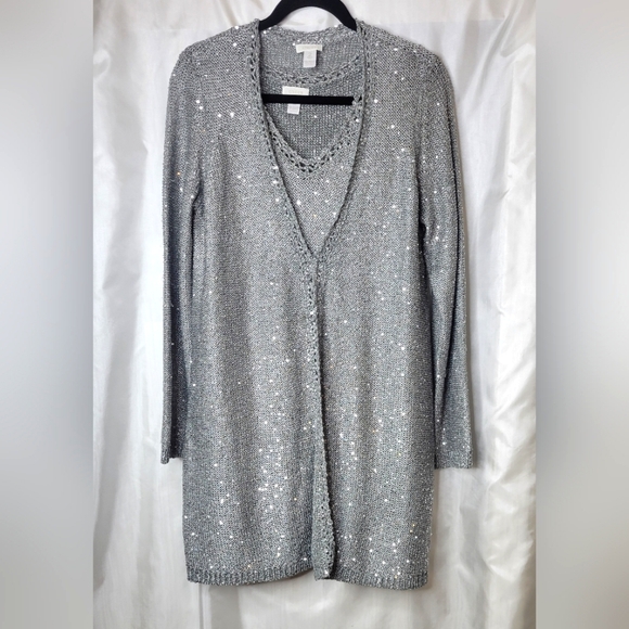 Chico's Sweaters - Chico's two piece sequin top & sweater